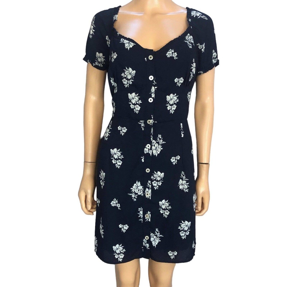 Abercrombie and Fitch Floral Mini Dress Button Down